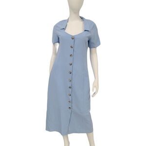 Just Fashion Now Blue Shirt Dress size Medium NEW WITH TAGS